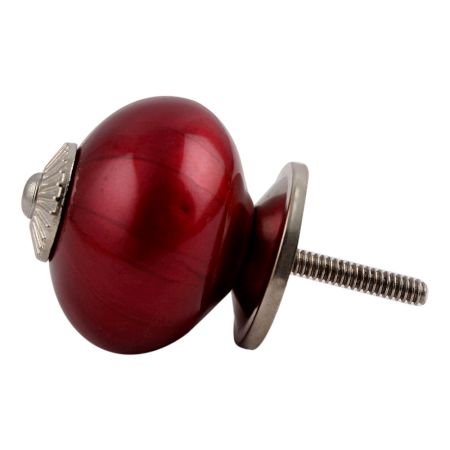 Neon Cherry Silver Fitting Ceramic Knob